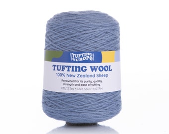 Sky Blue Yarn | 500g | Wool | On Cone for Tufting