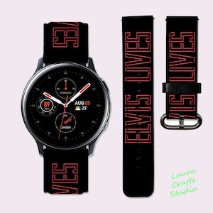 Elvis Presley Samsung Galaxy Watch4 Band Galaxy Active 2 Band 40 mm Galaxy Watch 5 Band Sport Band Galaxy Watch 42mm Gear Sport Wristband