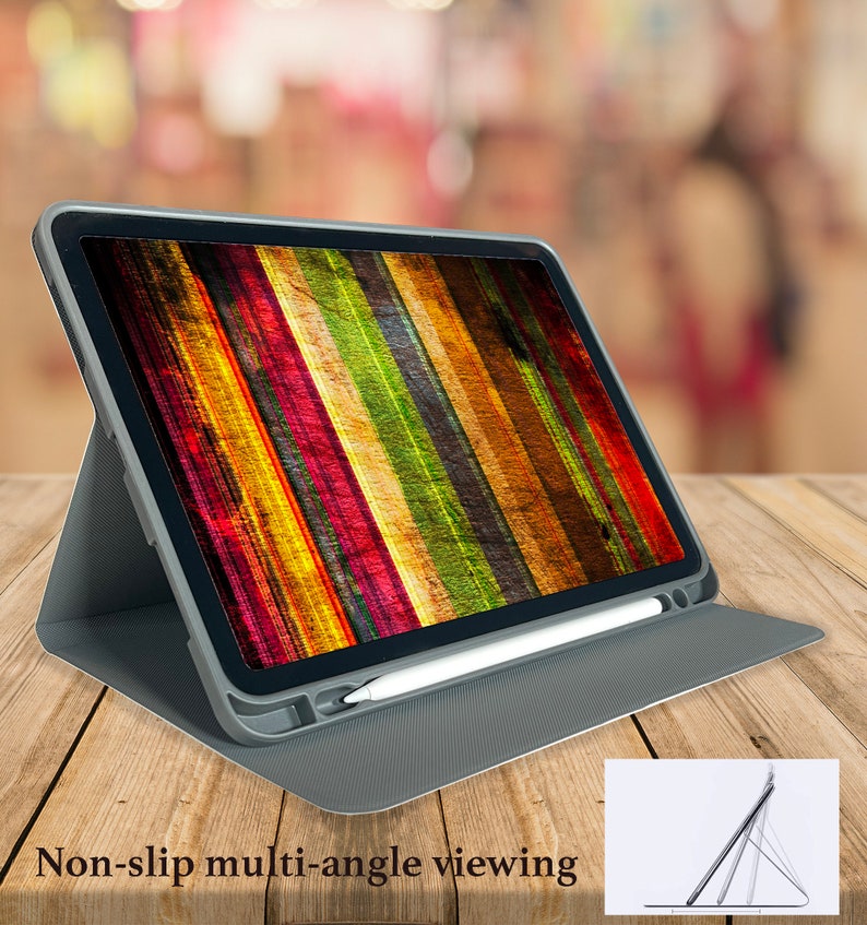 Rainbow Oil Paint Ipad Case With Pencil Holder Mini 6 8.3 in Etsy