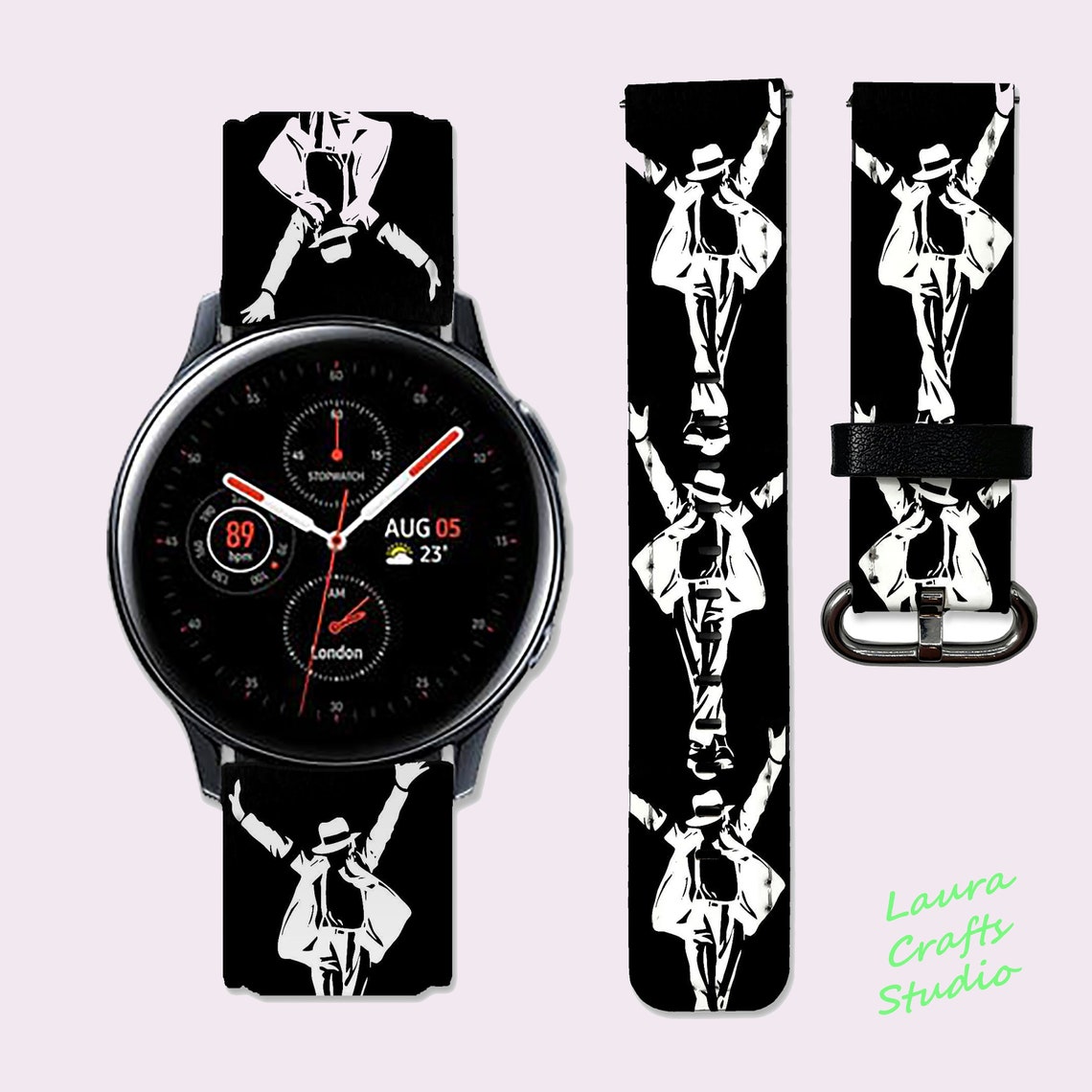 Michael Jackson Galaxy Watch 3 Band Sport Band Samsung Gear S3 Etsy