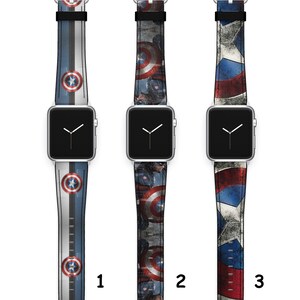 Captain America iWatch Band 38 mm Series 8 Avengers Apple Watch Band 42 mm Series 6 iWatch Strap 41mm Series 7 iWatch SE Band Apple Watch 44