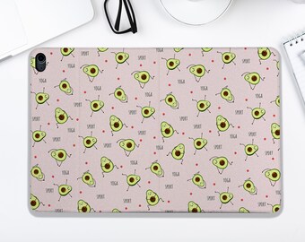 Avocado Fruit iPad Case With Pencil Holder Mini 4 Pro 12.9 Inch Mini 6 8.3 In Pro 11 In 10.2" 2021 Pro 12.9 In 2021 Mini 5 7.9" Air 4 10.9"