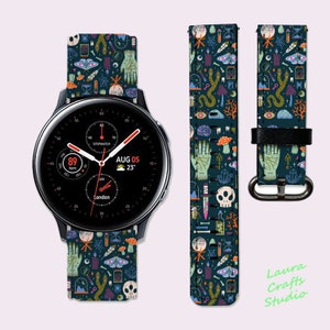 Witch Galaxy Watch4 Band Witchcraft Samsung Watch 5 Band Galaxy Active 2 Band 40 mm Sport Band Gear Sport Wristband Galaxy Watch 42mm