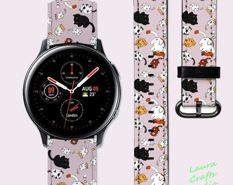 Cute Cats Samsung Galaxy Watch4 Watch 5 Band Galaxy Active 2 Band 40 mm Galaxy Watch 5 Pro Band Sport Band Galaxy Watch 42mm Gear Sport