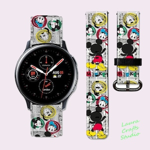 Mickey Mouse Galaxy Watch4 Band Disney Sport Band Samsung Watch 5 Band Galaxy Active 2 Band 40 mm Gear Sport Wristband Galaxy Watch 42mm
