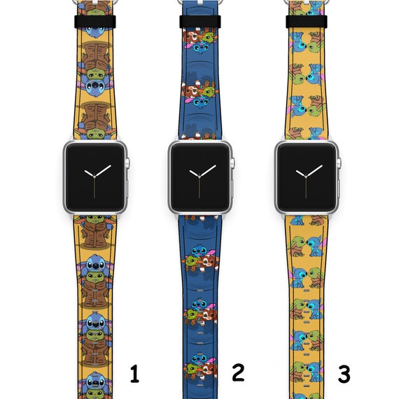 Baby Yoda Iwatch Band 38 Mm Series 8 Stitch Apple Watch Band 42 Mm Disney Iwatch Strap 41mm Iwatch Ultra Iwatch SE Band Little Yoda Band Etsy