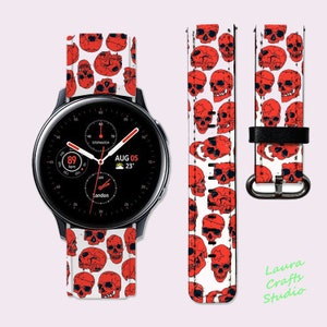 Skull Galaxy Active 2 Band 40 mm Samsung Galaxy Watch4 Band Galaxy Watch 5 Pro Band Sport Band Gear Sport Wristband Galaxy Watch 42mm