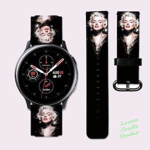 Marilyn Monroe Samsung Galaxy Watch4 Band Galaxy Watch 5 Band Galaxy Active 2 Band 40 mm Sport Band Gear Sport Wristband Galaxy Watch 42mm