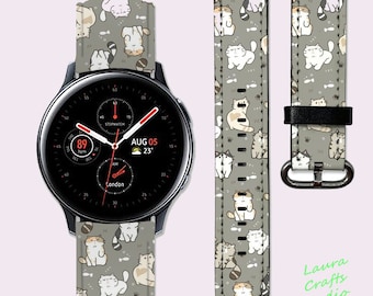 Cute Cats Samsung Galaxy Watch 4 Watch 5 Band Galaxy Active 2 Band 40 mm Galaxy Watch 5 Pro Band Sport Band Galaxy Watch 42mm Gear Sport