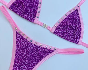 pink cheetah print set, Exotic Dancewear, Stripper Outfits, Rave outfit, Micro Bikin