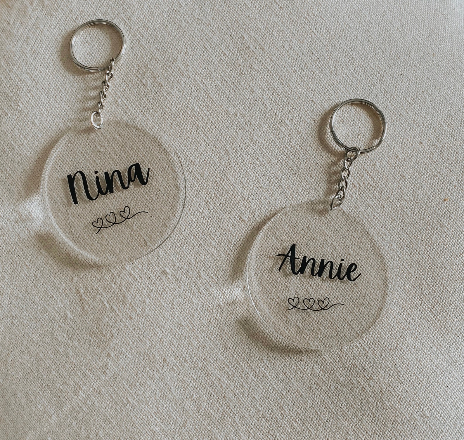 Acrylic key ring custom key ring key ring name initials Etsy