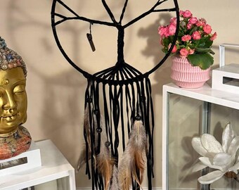 Handmade Nordic Feather Dreamcatcher Wall Art (26" Long)
