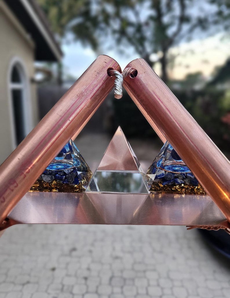 ADD ON Copper Shelf to Crystal Pyramid Top GIZA Copper Meditation ...