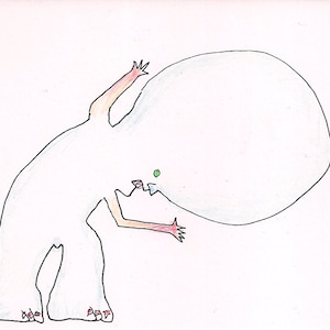 Ward P 3.1 Original drawing DIN A6 21 x 14.8 cm Outsider Brut Art abstract modern art figurative drawing outsider crazy