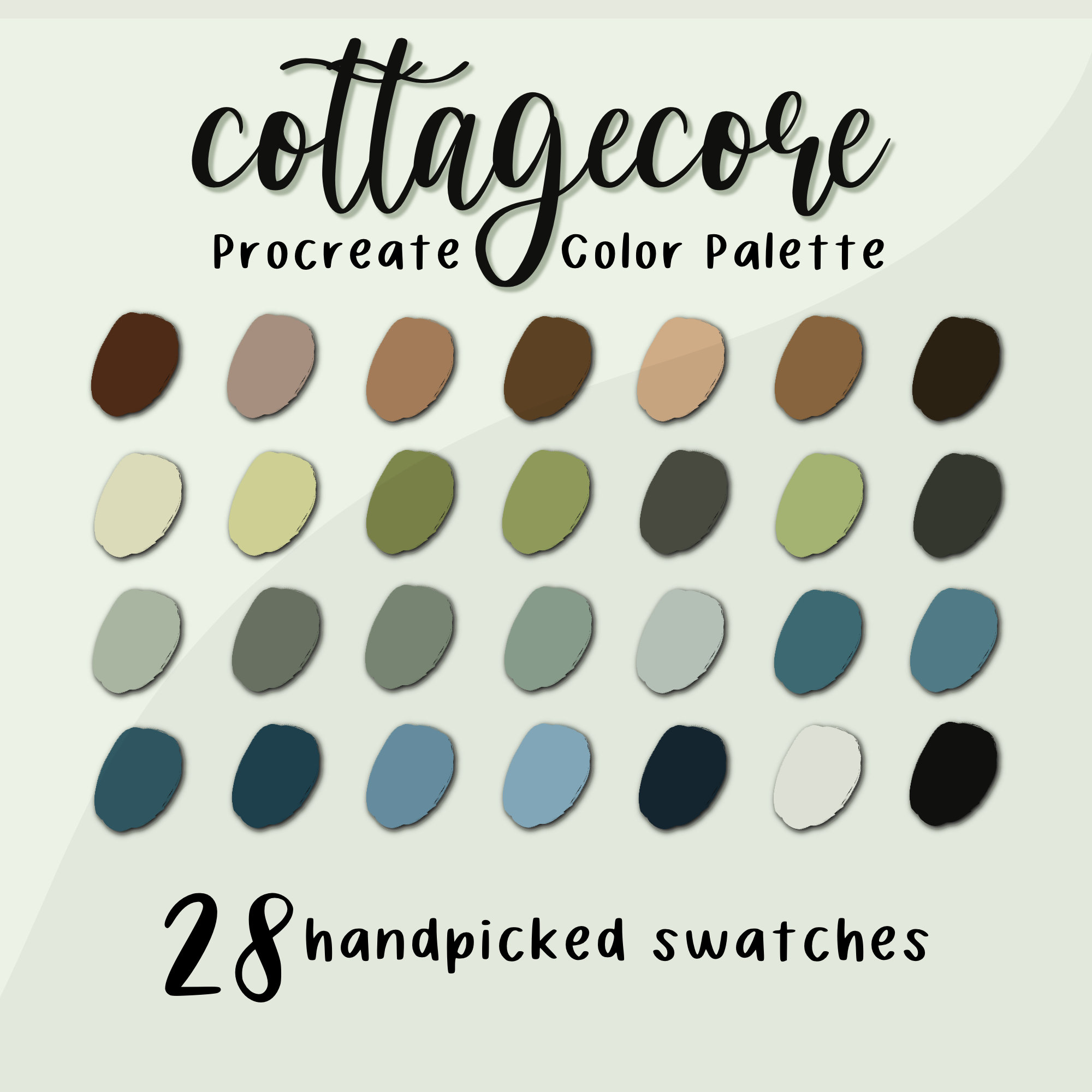 Cottagecore Aesthetic Procreate Color Palette Lettering | The Best Porn ...