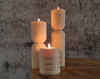 Minimalistisch I Skandinavisch I Trend Kerzen I Donut Candle I Säulenkerze I Dekorative Kerze aus Sojawachs I Home Decor I Handgefertigt