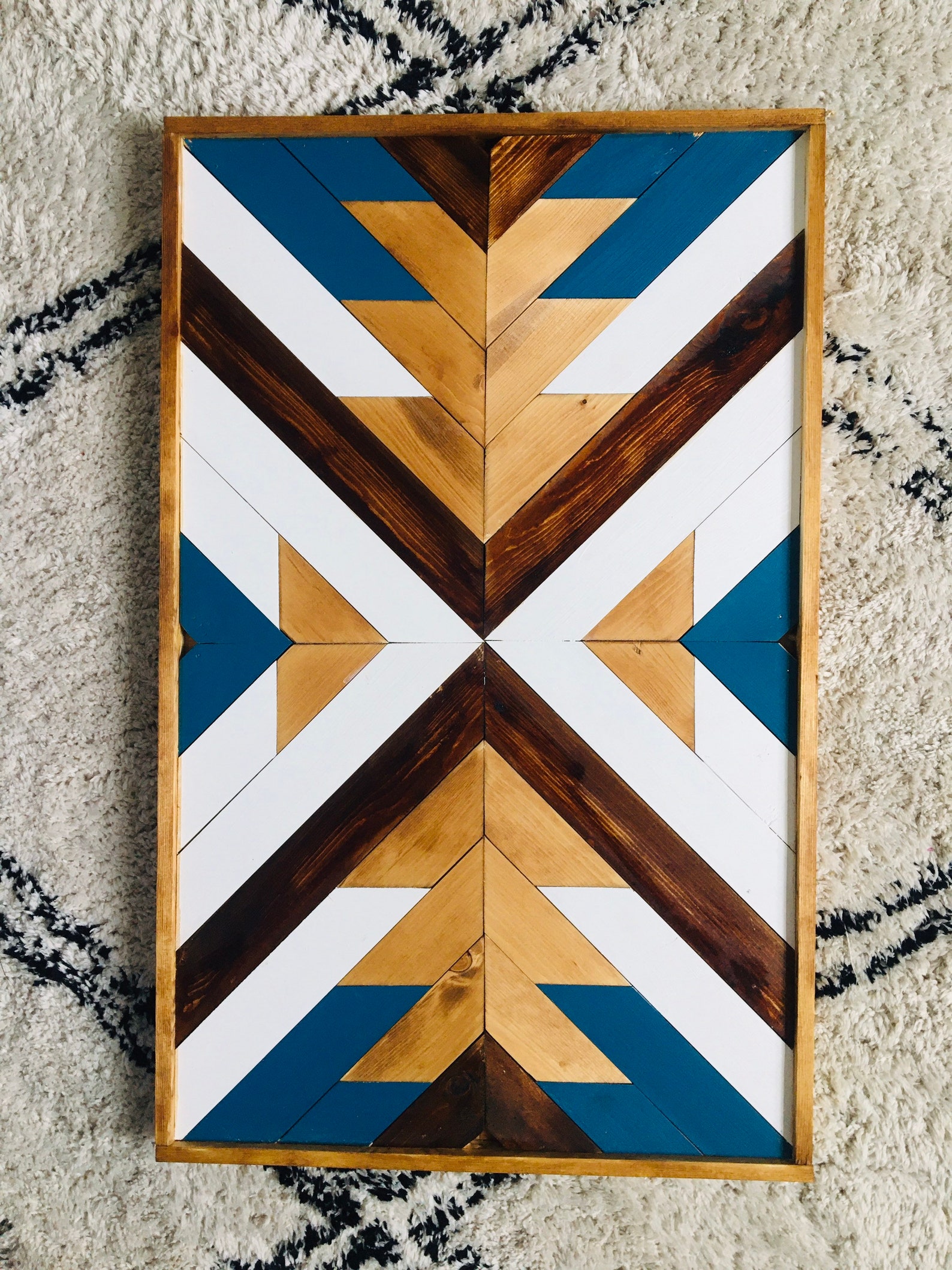 Large wooden wall art wooden mosaic wooden wall hanging Etsy