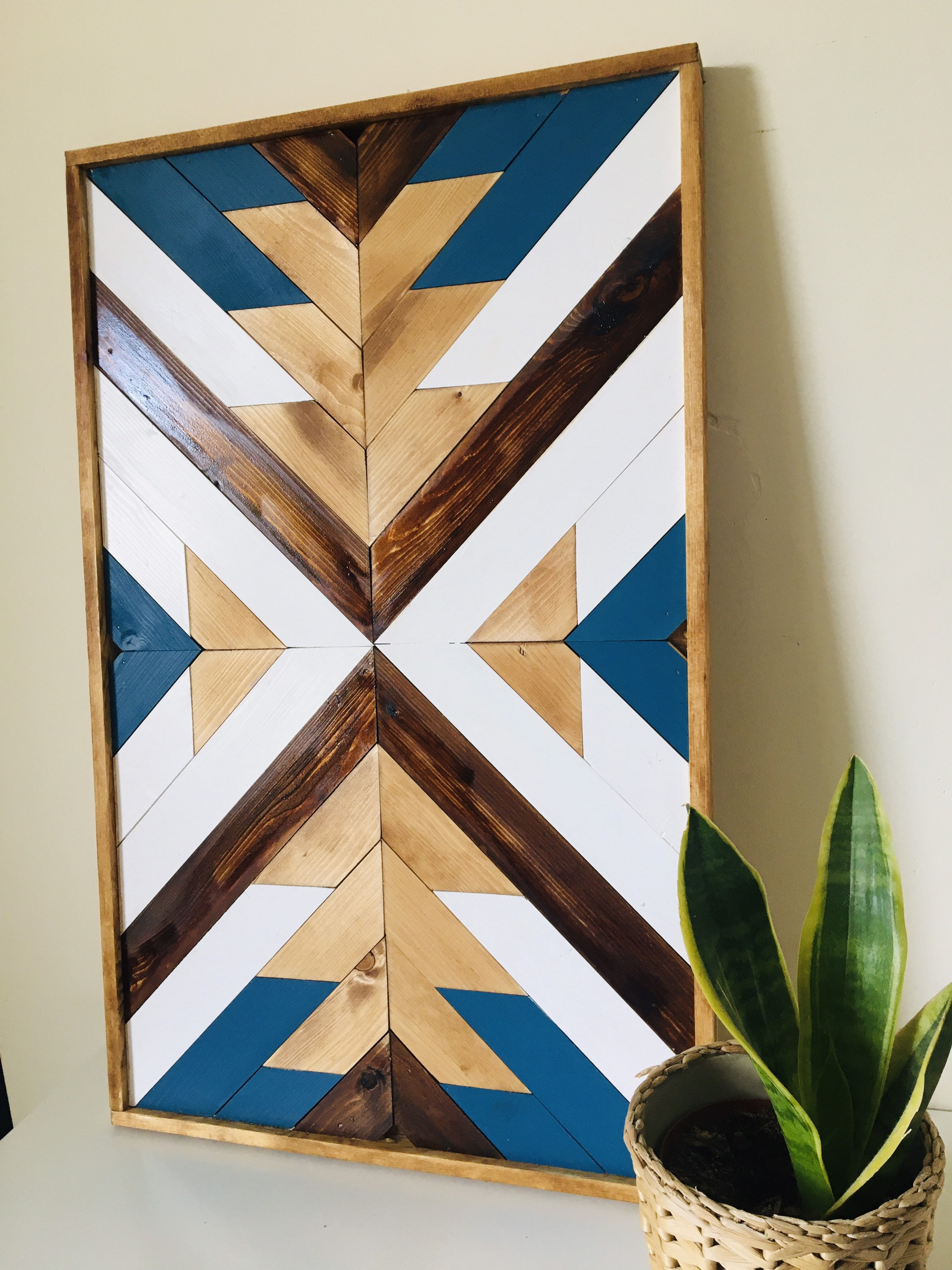 Large wooden wall art wooden mosaic wooden wall hanging Etsy