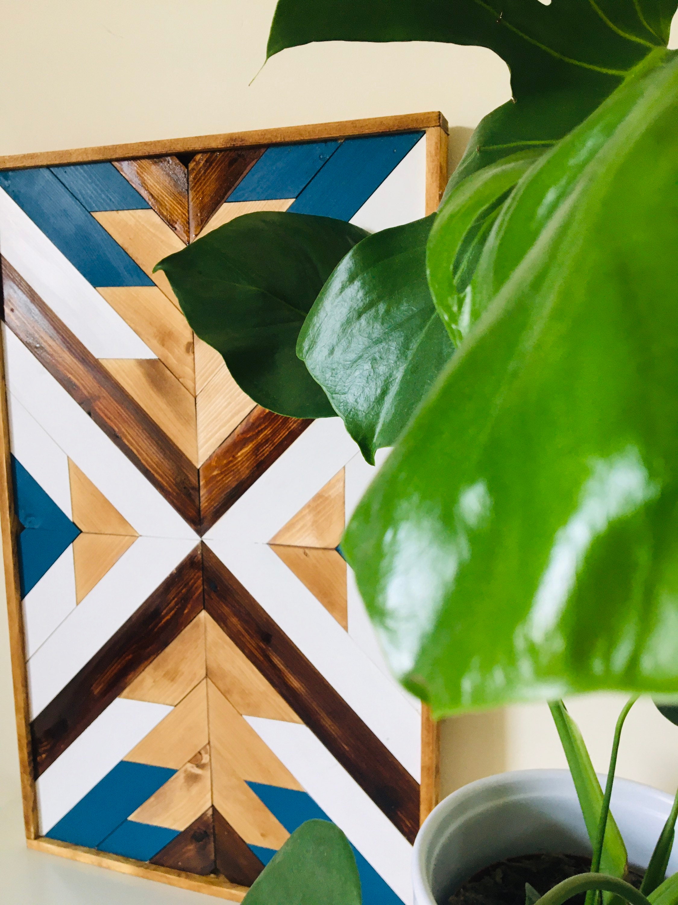 Large wooden wall art wooden mosaic wooden wall hanging Etsy