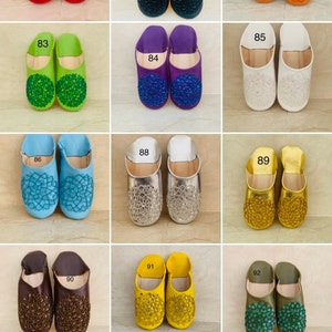 Custom slippers moroccan,babouche moroccan,women slippers image 5