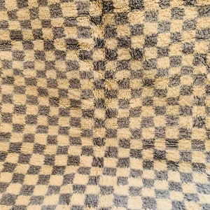grey checkered rug checkerboard rug checkered area rug checkered rug checker rug moroccan rug zdjęcie 2