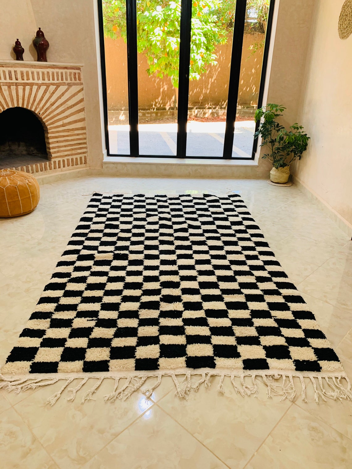 Checkered rug checkerboard rug checkered area rug checkered Etsy