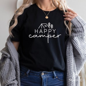 Happy Camper SVG, Camp shirt svg, Camp life svg, Adventure svg, Vacation svg, Camper svg, Camping Quote svg, Travel shirt svg, png, dxf file