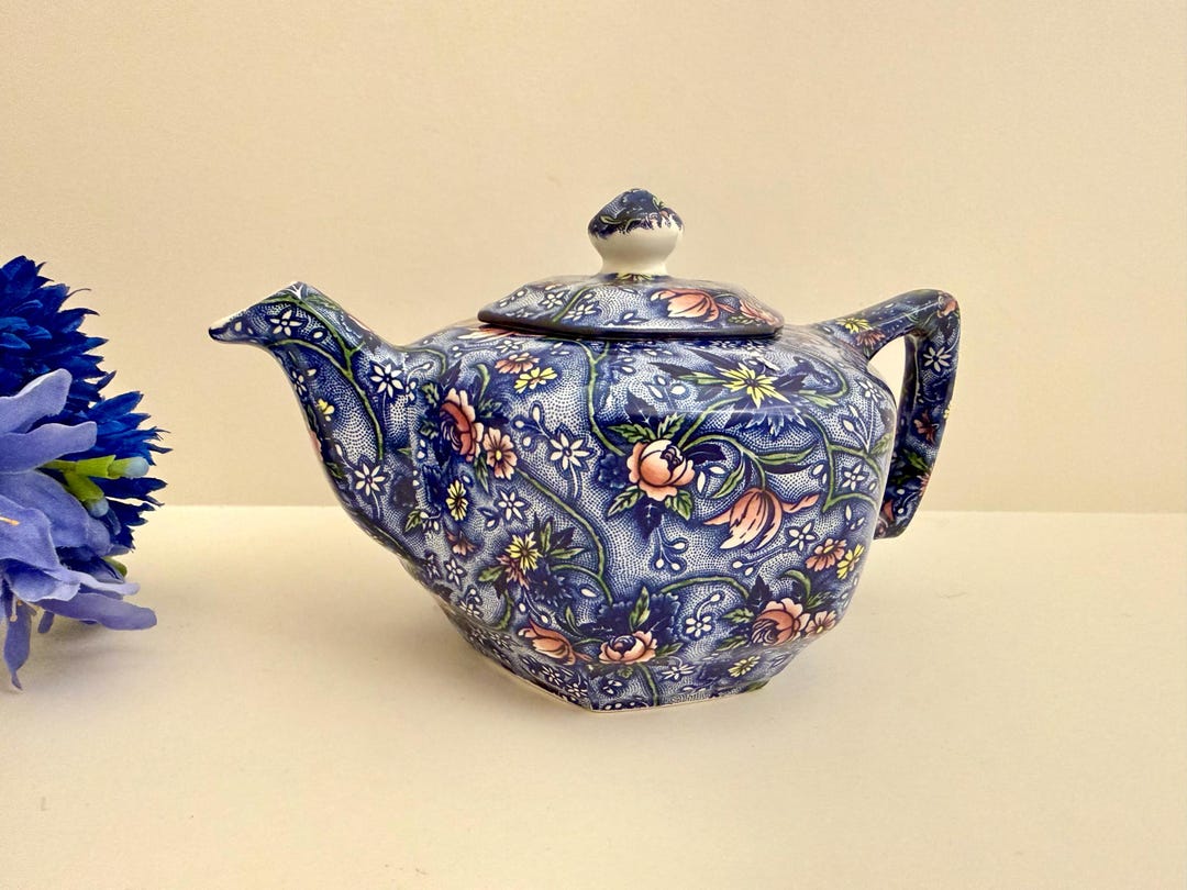 Ringtons Blue Floral Chintz Teapot , Petite Size - Etsy