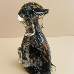 Vintage Art Glass Dog Figurine