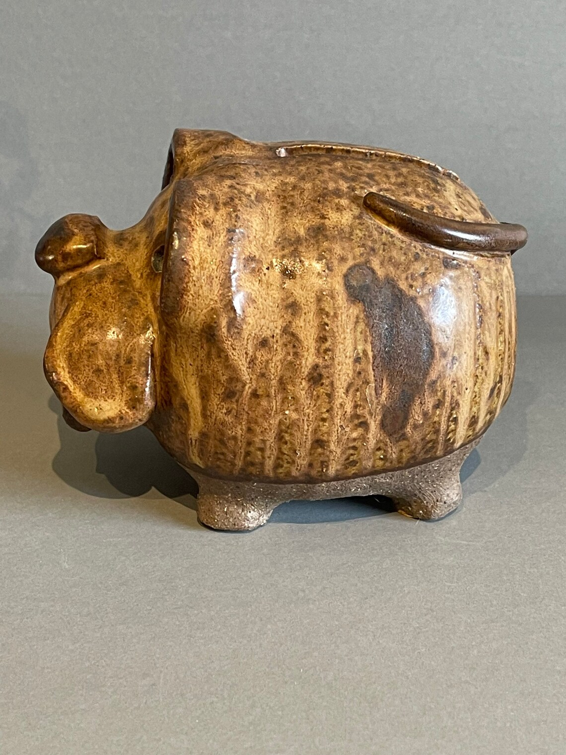 Vintage Studio Pottery Dog Money Box Etsy