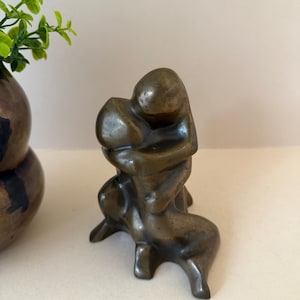 Mid Century Bronze Sculpture- Entwined Lovers by D Smith