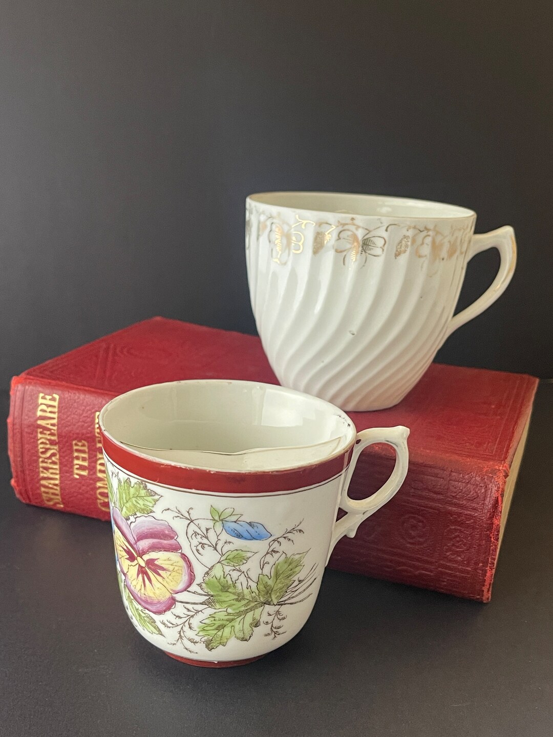 Antique Victorian Moustache Cups / Mugs Set of 2 Etsy