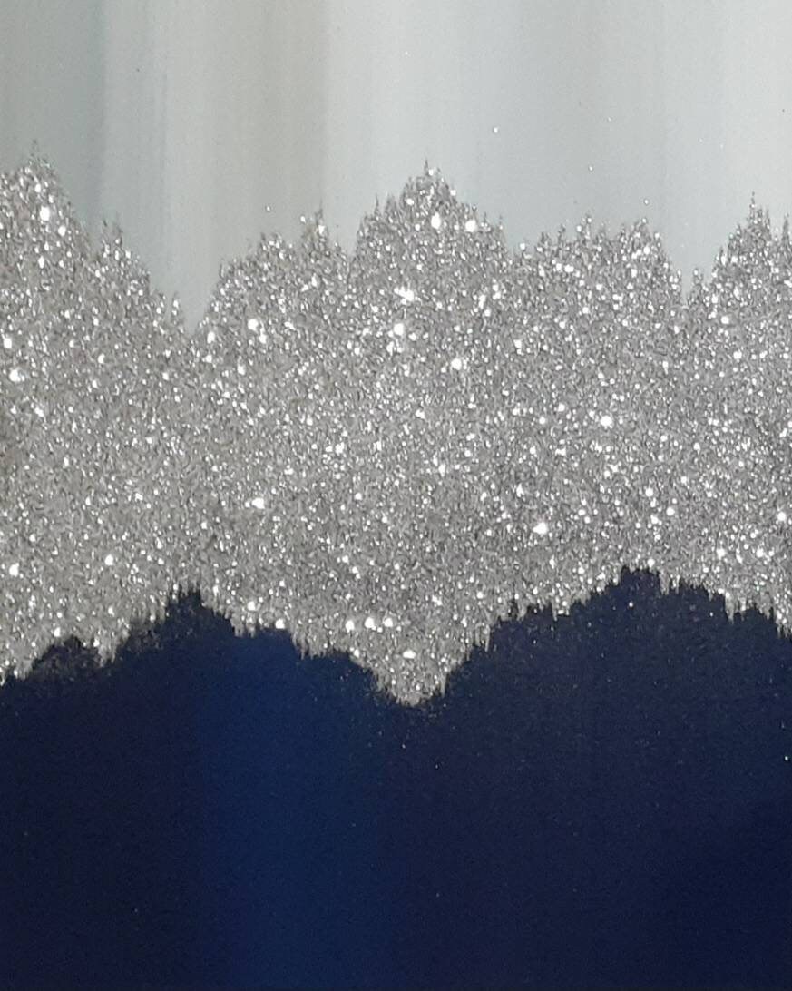 Navy Blue White Gray Silver Wall Art Home Decor Glam Room Etsy