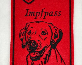 Vaccination certificate cover for dogs Pet passport cover Labrador