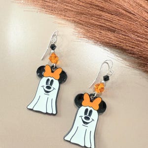 Pendientes de fantasma de Mickey Mouse, joyas de Disney para Halloween imagen 2