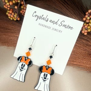 Pendientes de fantasma de Mickey Mouse, joyas de Disney para Halloween imagen 4