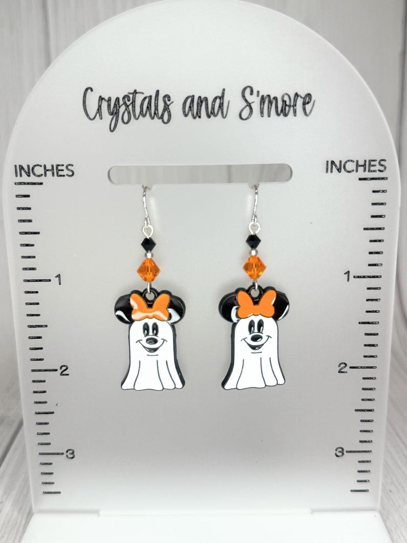 Pendientes de fantasma de Mickey Mouse, joyas de Disney para Halloween imagen 3