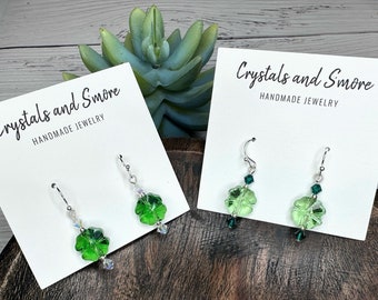 Handcrafted St. Patrick's Day Earrings, Shamrock Earrings, St. Patrick's Day Jewelry, Clover Earrings, Luck of the Irish, Lucky Charm