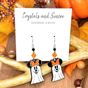 Disney Halloween Earrings, Disney Earrings, Mickey Mouse Halloween Earrings, Fall Festival Earrings, Earrings for Disney Trip, Mickey Ghost