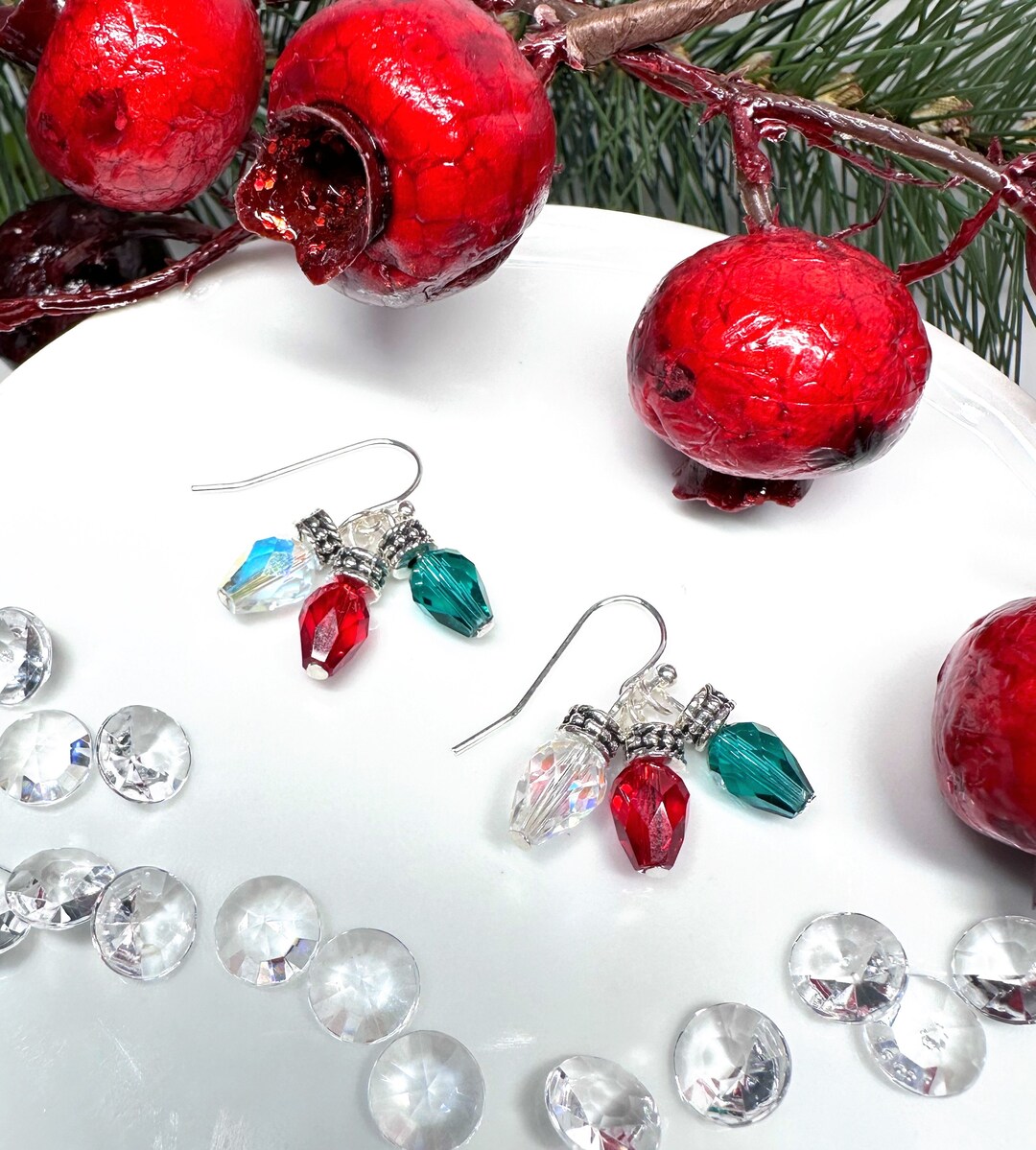 Light Bulb Earrings, Christmas Dangle Earrings, Winter Earrings, Christmas Earrings, Holiday