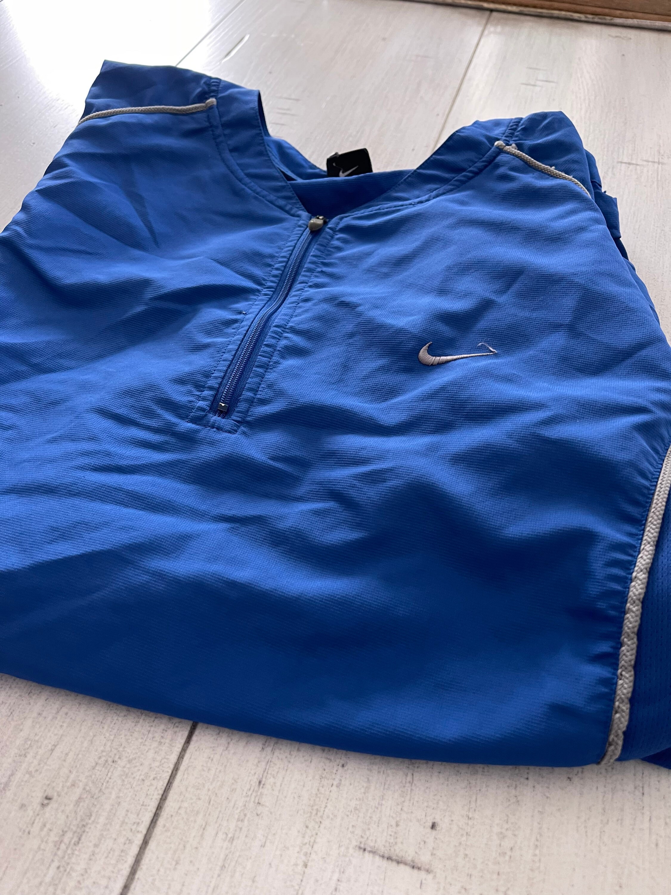 Nike Vintage Blue Running Quarter Zip Pullover XL Jacket / Etsy