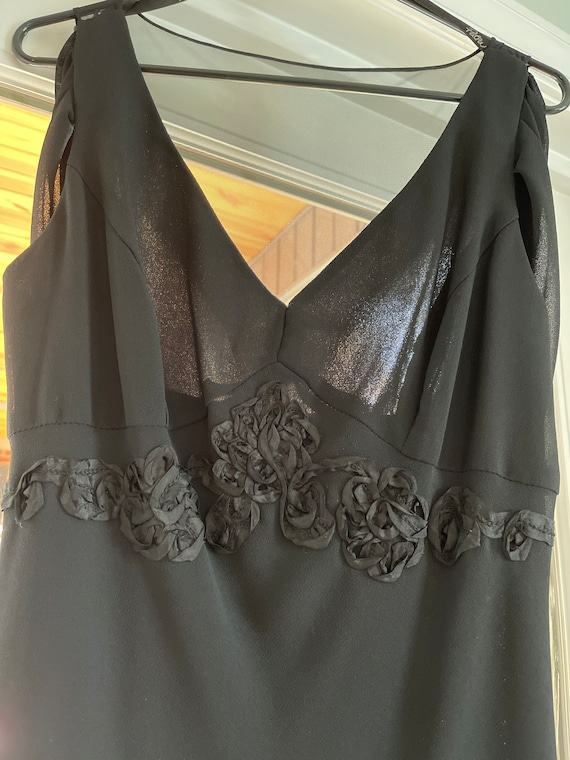 Patra vintage black dress size 12 / formal V neck 