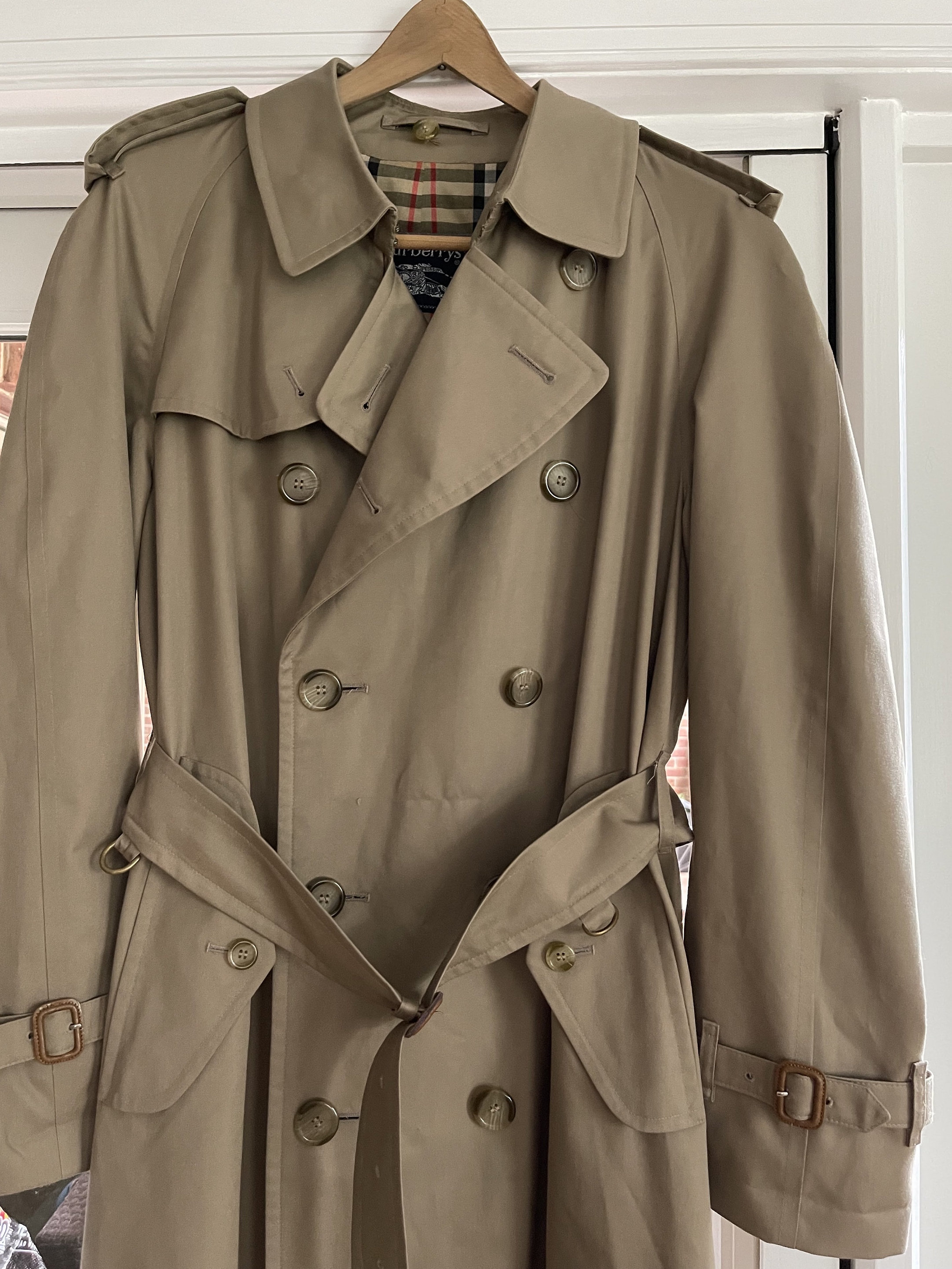 Burberry Vintage Tan Lined Trench Coat / Men Unisex Oversized - Etsy