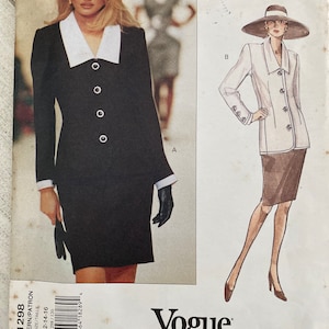 Vogue 1298 uncut vintage pattern size 12 14 16  / 1994 / Misses top and skirt  / Givenchy Vogue Paris Original