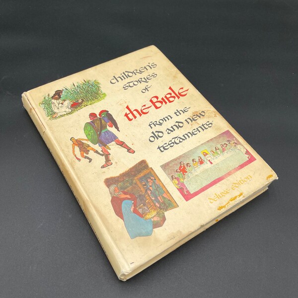 Children's Stories of the  Bible vintage hardbound book Old and New Testament / 1968 edited by Barbara Taylor Bradford illustrations Matulay