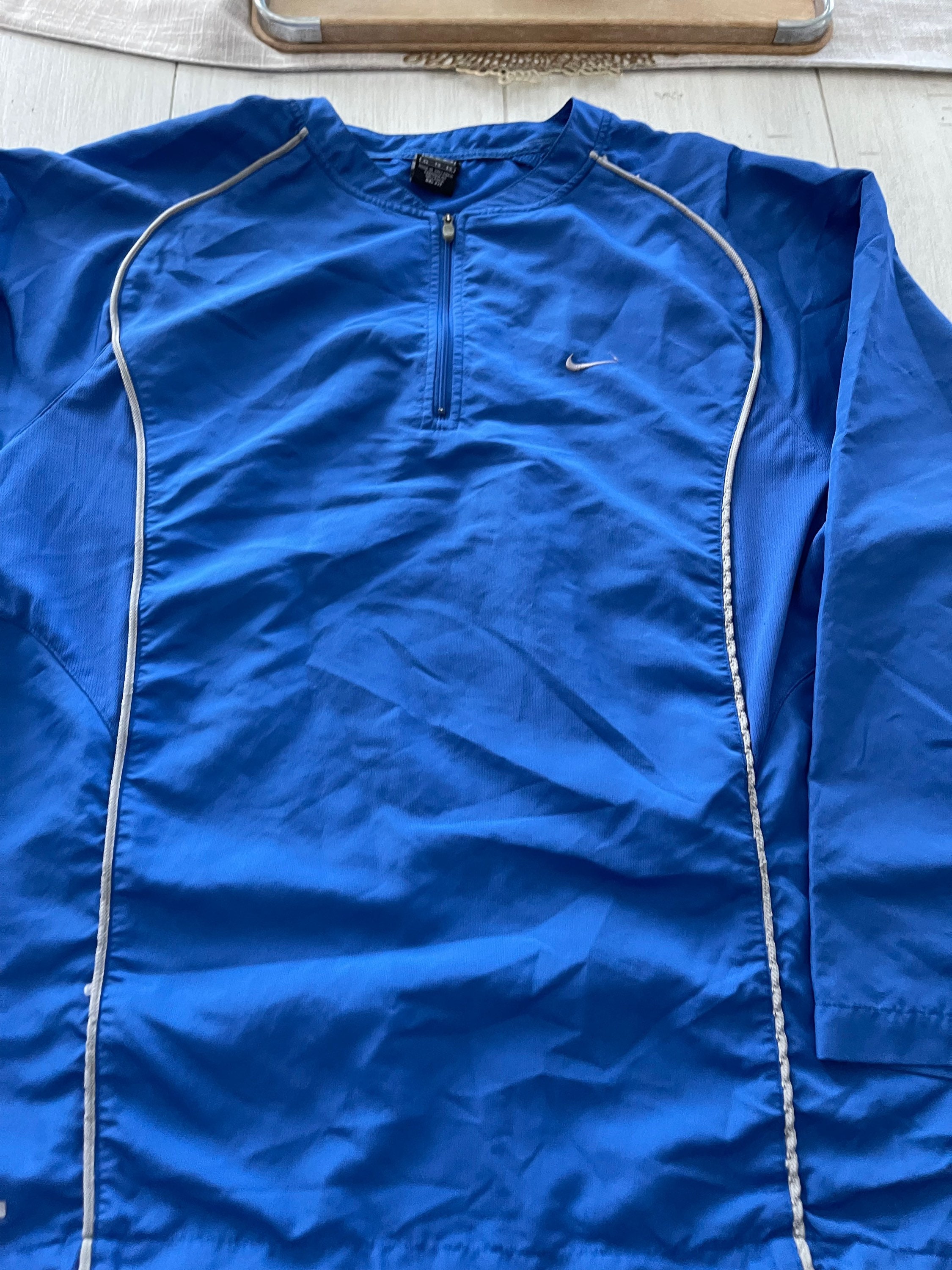 Nike Vintage Blue Running Quarter Zip Pullover XL Jacket / Etsy