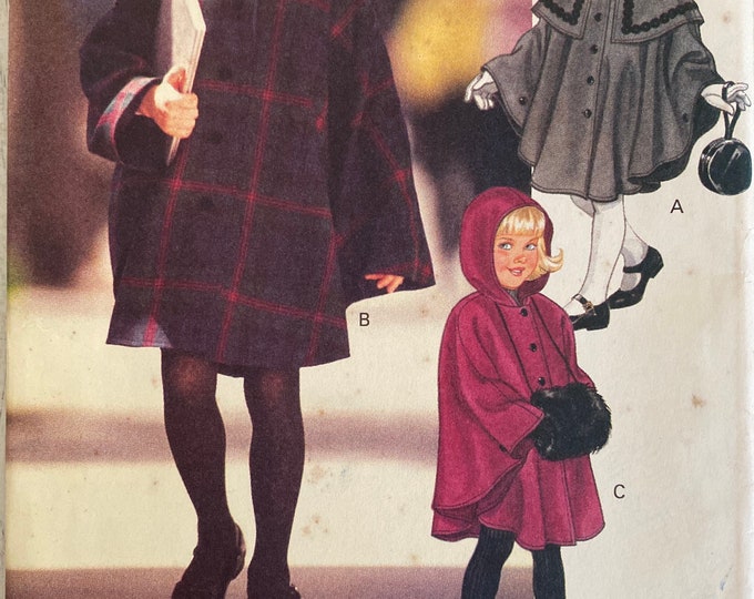 Vogue 8521 Uncut Vintage Children's Cape Pattern / 1992 Little Vogue