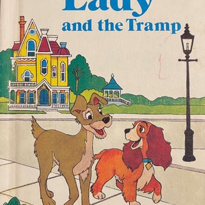 Lady and the Tramp vintage book / 1981 children&#39;s book / by Walt Disney Random House New York / Book Club Edition