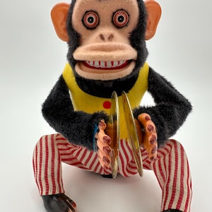 Musical Jolly Chimp with Cymbals Multi Action Clapping Monkey With Original Box NOT WORKING