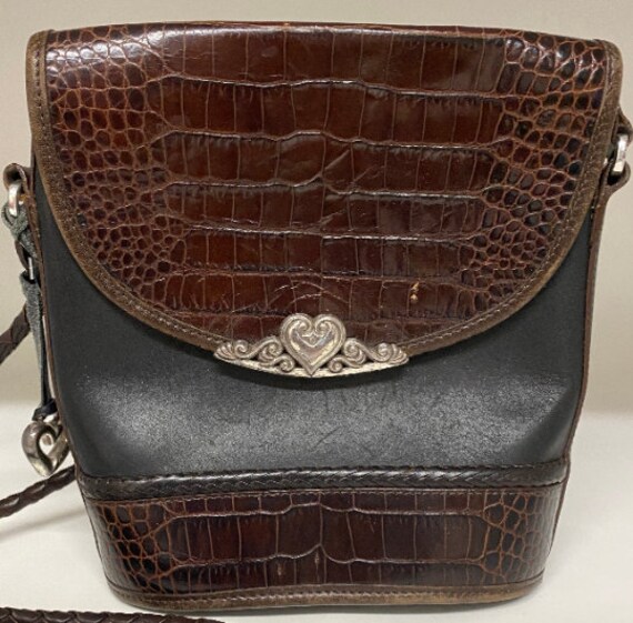 brown croc handbag